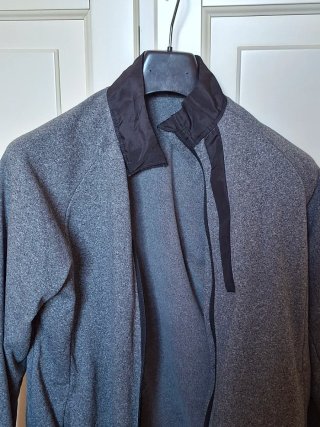 Felpa donna grigia con zip