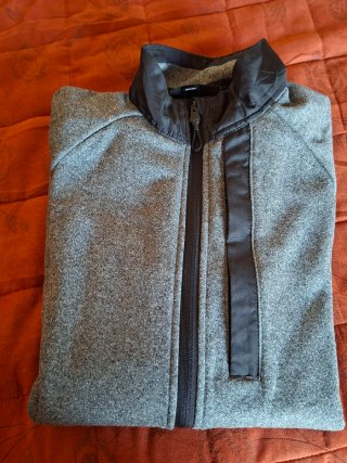 Felpa donna grigia con zip