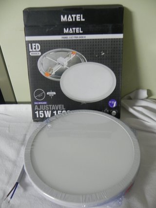 Lámpara LED Matel Panel Luz Fría 15W