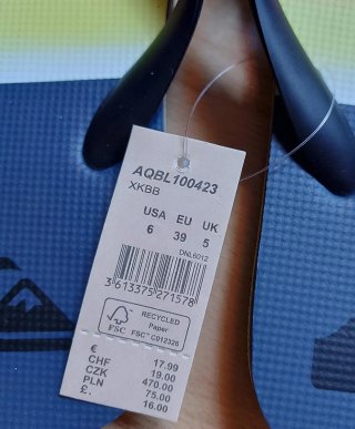 Nuevo Quiksilver flip flops Talla 39