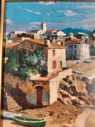 Cuadro al óleo firmado E. Torroella