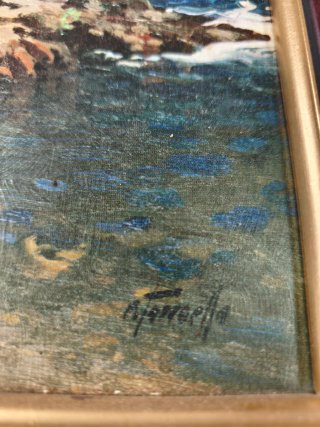 Cuadro al óleo firmado E. Torroella