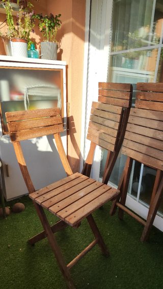 Sillas de madera plegables