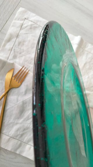 Sottopiatto in vetro Smeraldo tipo Murano