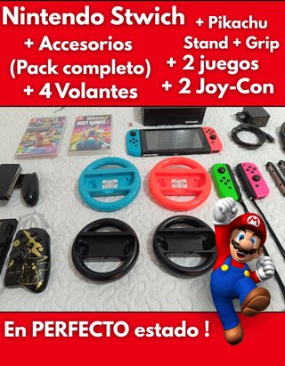 Accessori Pikachu per Nintendo Switch + Console + Giochi