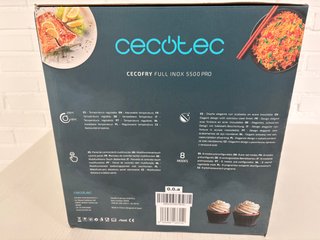 Cecotec Freidora 5.5L 1700W Full Inox
