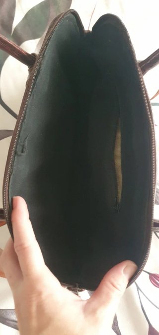 Bolso de piel vintage marrón