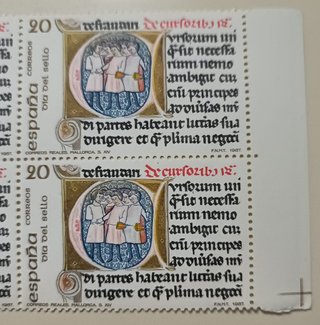 Bloque 4 Sellos Día del Sello Correos Reales 1987