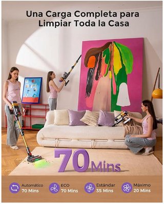 Aspiradora sin Cable 68Kpa 600W 70Min