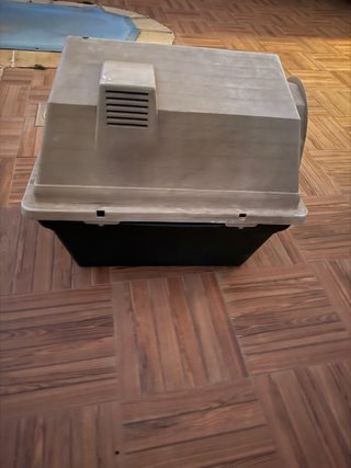 Caseta perro grande beige/gris