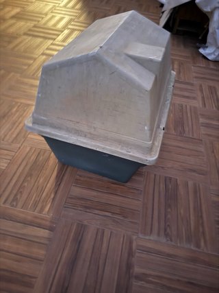 Caseta perro grande beige/gris