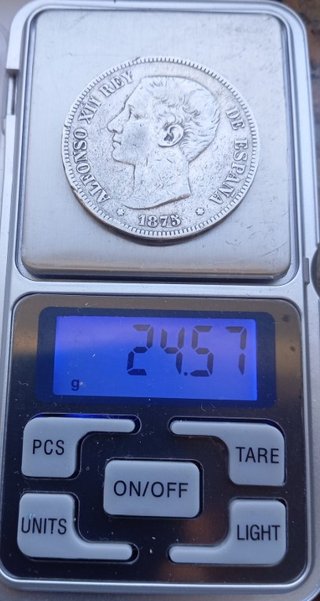 5 Pesetas Alfonso XII 1875 DEM España