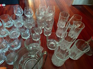 Juego de vasos de cristal
