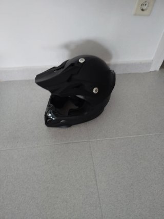 Casco Moto Negro Motocross
