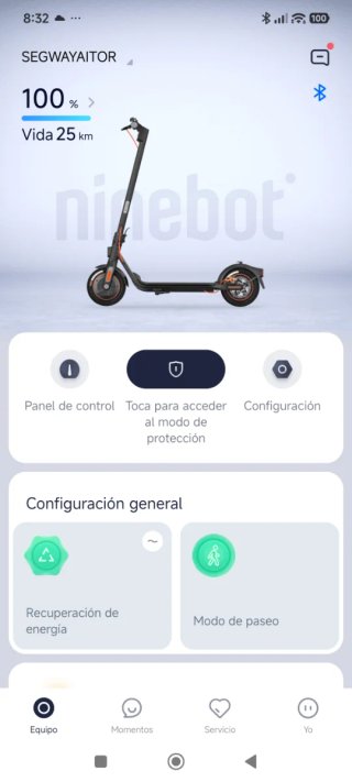 Patinete Ninebot Segway F25 (Controladora Fallida)