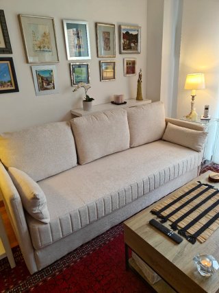 SOFÁ CAMA 3 PLAZAS BEIGE URGE POR MUDANZA