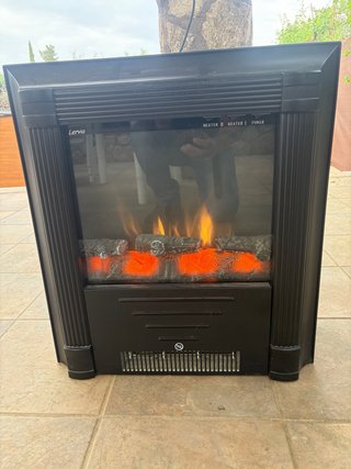 Chimenea Eléctrica Lervia Negra