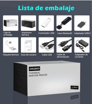 Impresora Térmica ORGBRO Z1 Plus Bluetooth