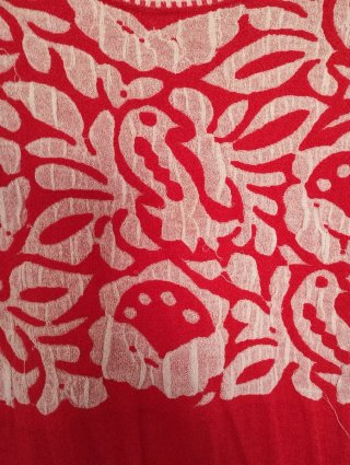 Blusa Aldo Martins roja y blanca