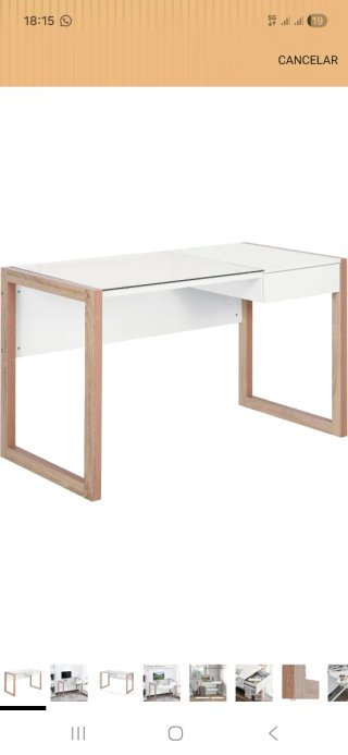 Escritorio cristal y madera DM