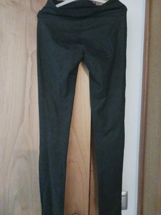 Leggings efecto piel negros