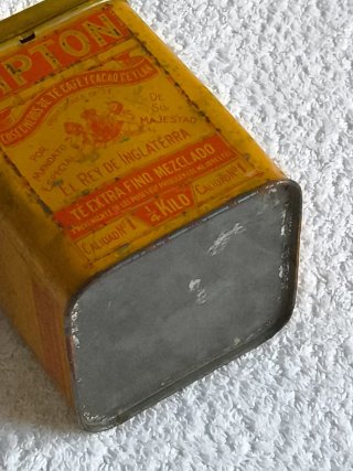"LIPTON" ANTIGUA CAJA LATA DE TÉ. AÑOS 1920-30