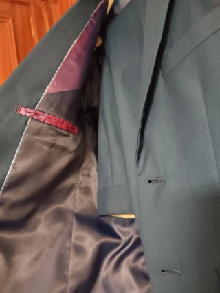 Traje de chaqueta infantil azul