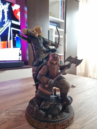 Figura LOTR Legolas y Gimli Resina Pintada