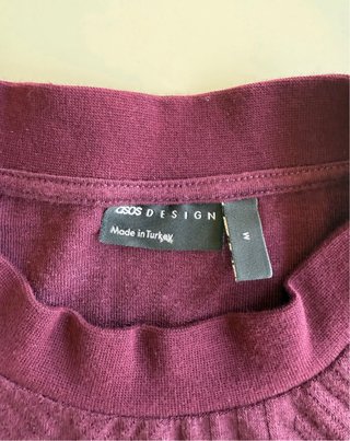 Camiseta ASOS burdeos morada hombre