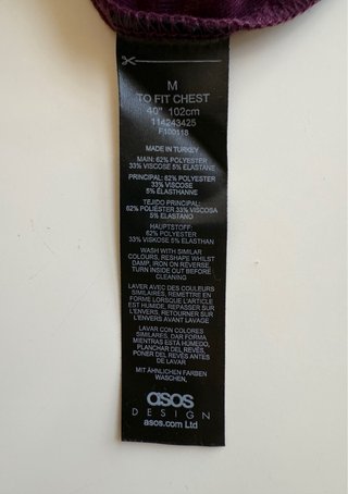 Camiseta ASOS burdeos morada hombre