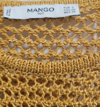 Camiseta de crochet amarilla