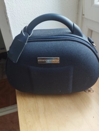 Neceser de viaje azul y gris