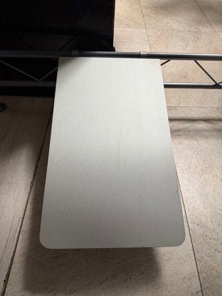 Mesa escritorio cristal con bandeja teclado