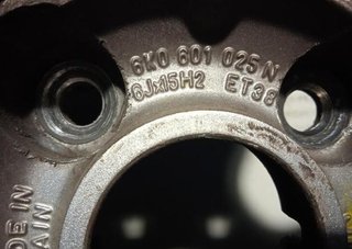 4276378 llanta 6k0601025n seat ibiza (6k1) 1.9 tdi