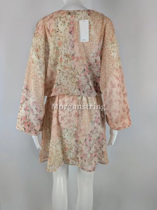 Vestido Mango floral boho romántico con encaje
