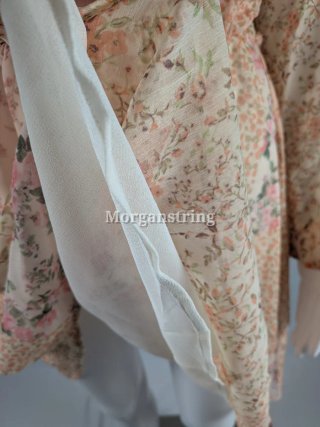 Vestido Mango floral boho romántico con encaje