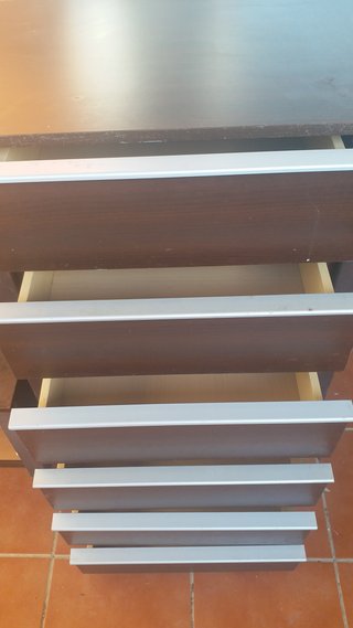 Cómoda de lujo 6 cajones madera