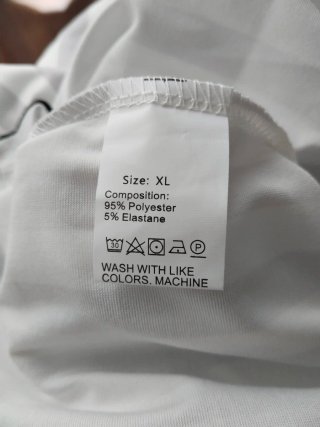 Camisón blanco y gris con lazo