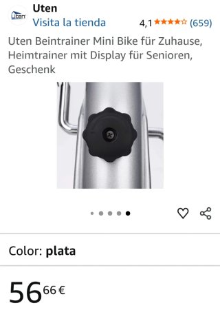 Bicicleta estática Uten para brazos y piernas