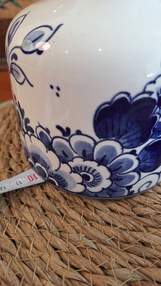 Jarrón Delft azul y blanco
