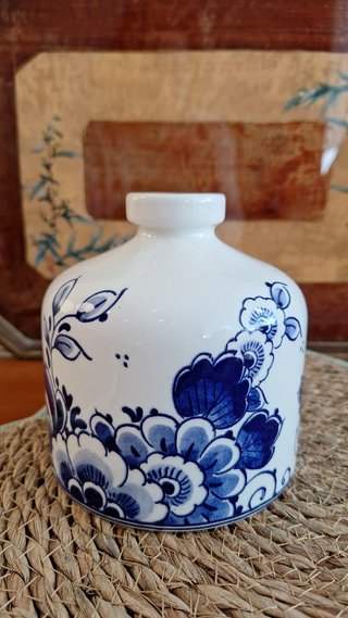 Jarrón Delft azul y blanco