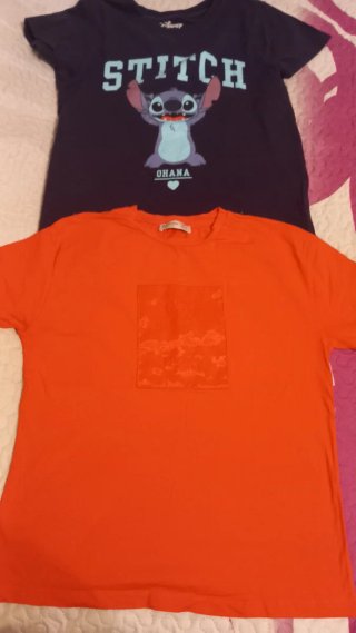 Lote 2 Camisetas Disney Chica Talla XS y S