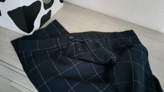 Traje juvenil Alcott cuadros azul oscuro Talla M