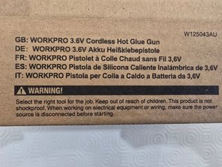 Pistola de pegamento caliente WORKPRO 3.6V