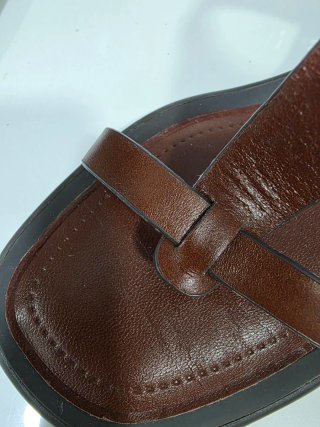 Sandalias Zara Marrón Hebilla Dorada