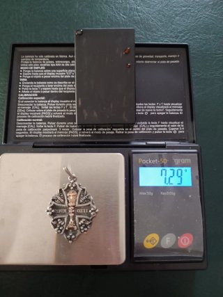 Medalla Religiosa Antigua Plata y Oro 1901