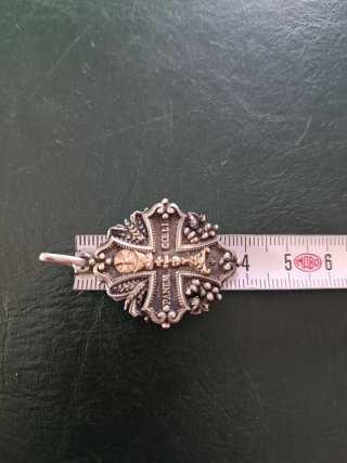 Medalla Religiosa Antigua Plata y Oro 1901