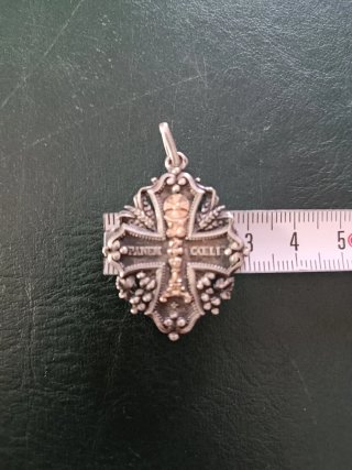 Medalla Religiosa Antigua Plata y Oro 1901