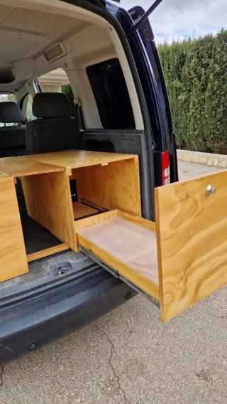 Módulos camper para furgoneta VW Caddy