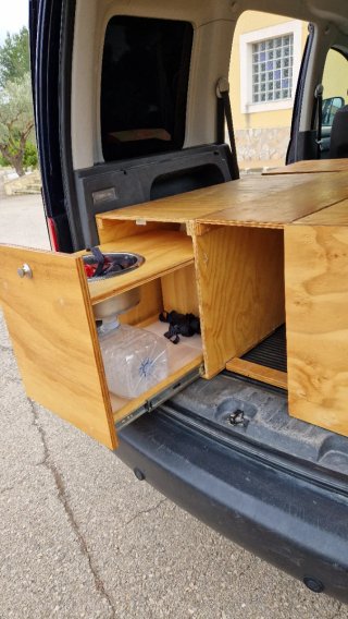 Módulos camper para furgoneta VW Caddy